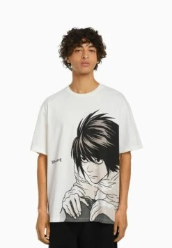 BERSHKA SHORT SLEEVE DEATH NOTE - T-Shirt Print - White -Bershka Verkaufsgeschäft a1c1866b14be4110a1338179f36fa9fc