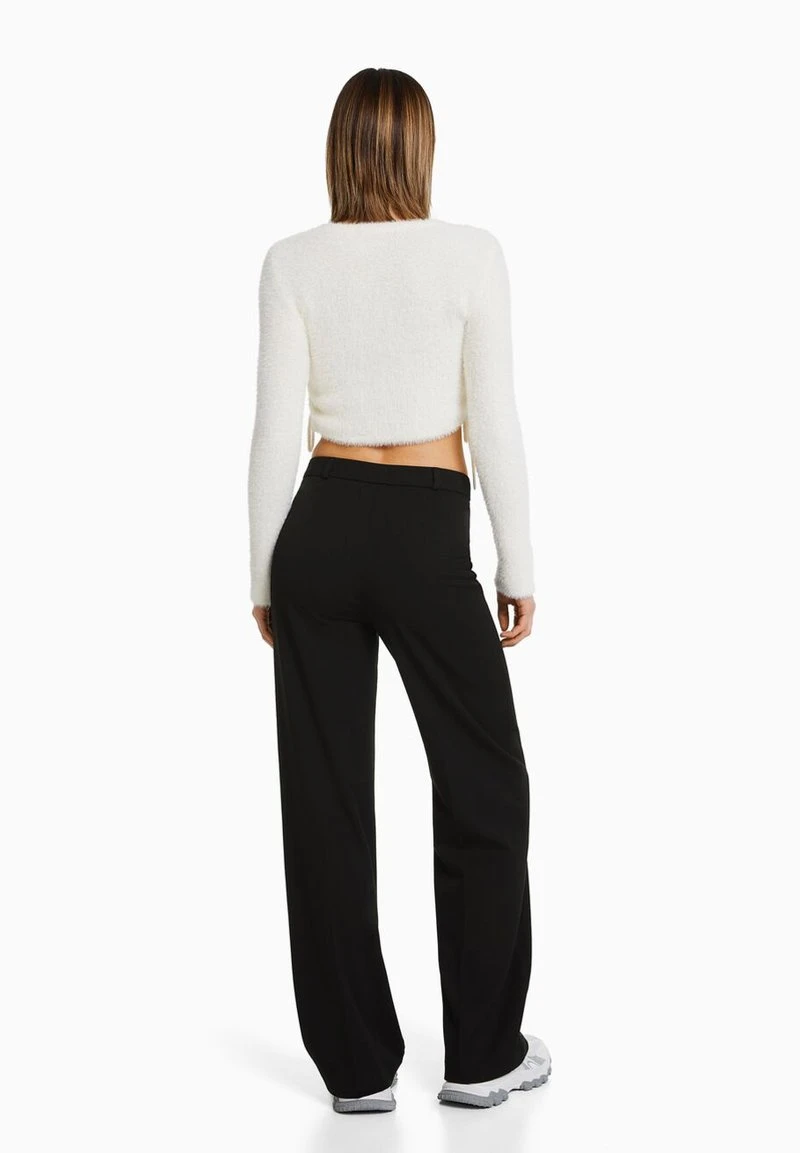 BERSHKA WIDE LEG TAILORED - Stoffhose - Black 5 BERSHKA WIDE LEG TAILORED - Stoffhose - Black – Bild 3