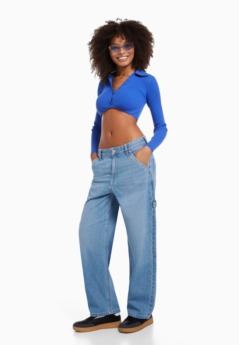 BERSHKA CARPENTER - Jeans Relaxed Fit - Light Blue Denim 4 BERSHKA CARPENTER - Jeans Relaxed Fit - Light Blue Denim – Bild 2