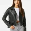 BERSHKA Kunstlederjacke - Black 1 BERSHKA Kunstlederjacke - Black -Bershka Verkaufsgeschäft a6400c6f79374059b5aa548cab85a246