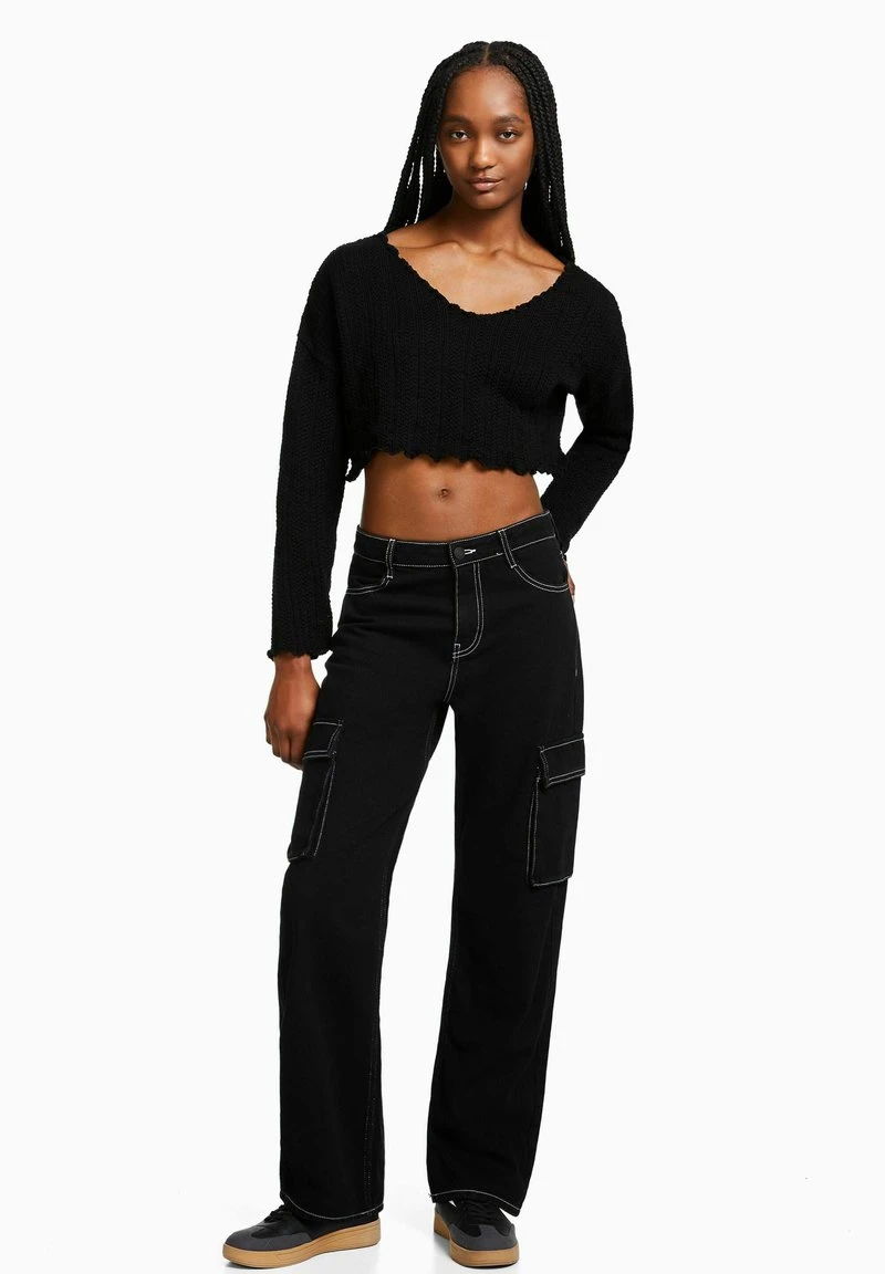 BERSHKA RUSTIC - Strickpullover - Black 4 BERSHKA RUSTIC - Strickpullover - Black – Bild 2