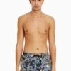 BERSHKA TIGER PRINT - - Badeshorts - Black