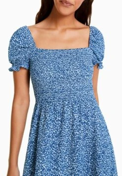 BERSHKA FLORAL TEXTURED - Freizeitkleid - Dark Blue 11 BERSHKA FLORAL TEXTURED - Freizeitkleid - Dark Blue -Bershka Verkaufsgeschäft aa5440e5973e4020bf6a83db354d9da4