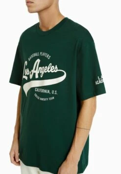 BERSHKA T-Shirt Print - Dark Green -Bershka Verkaufsgeschäft aa7624ebea2a4e8f8ee24dd6c83feea9