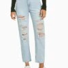 BERSHKA RIPPED MOM - Jeans Straight Leg - Light Blue Denim 1 BERSHKA RIPPED MOM - Jeans Straight Leg - Light Blue Denim -Bershka Verkaufsgeschäft aab23ab9901f41bc802a4c00d6eca8bd