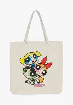 BERSHKA POWERPUFF - PRINT - Shopping Bag - Beige -Bershka Verkaufsgeschäft ae50c4307087499c989a519c48e465f1