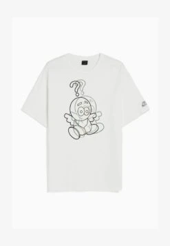 BERSHKA SHORT SLEEVE BOXY FIT FOIL - T-Shirt Print - White -Bershka Verkaufsgeschäft af2380355a014c4090a24b2fe059d158