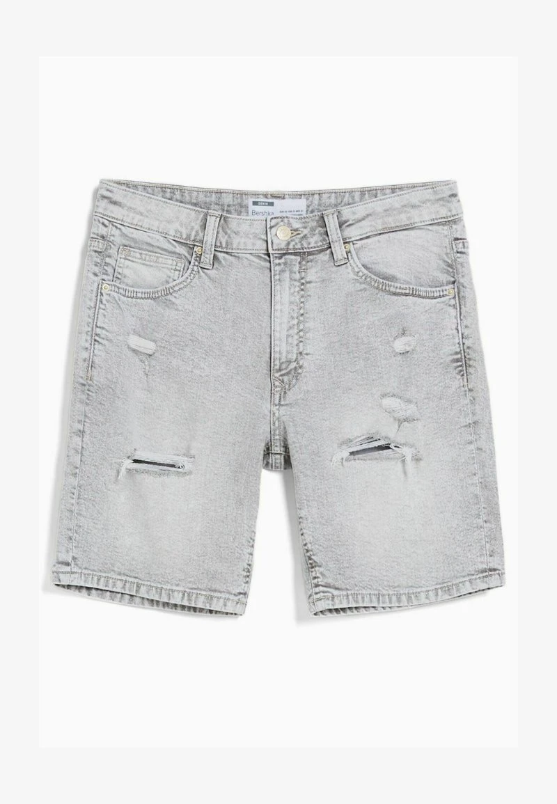 BERSHKA RIPPED - BERMUDA - Jeans Shorts - Mottled Dark Grey 7 BERSHKA RIPPED - BERMUDA - Jeans Shorts - Mottled Dark Grey – Bild 5