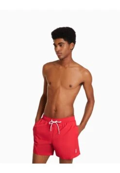 BERSHKA BASIC - Badeshorts - Red