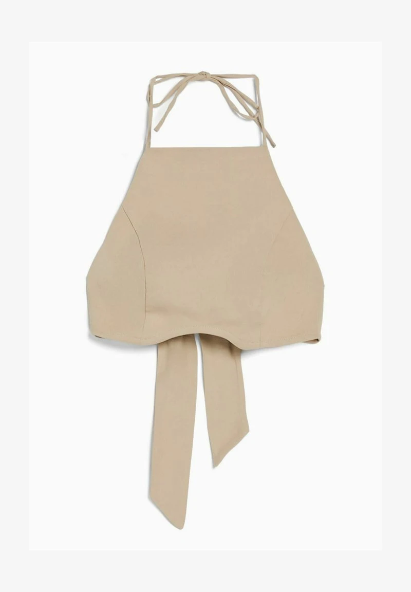 BERSHKA TIED HALTER - Bluse - Sand 8 BERSHKA TIED HALTER - Bluse - Sand – Bild 6