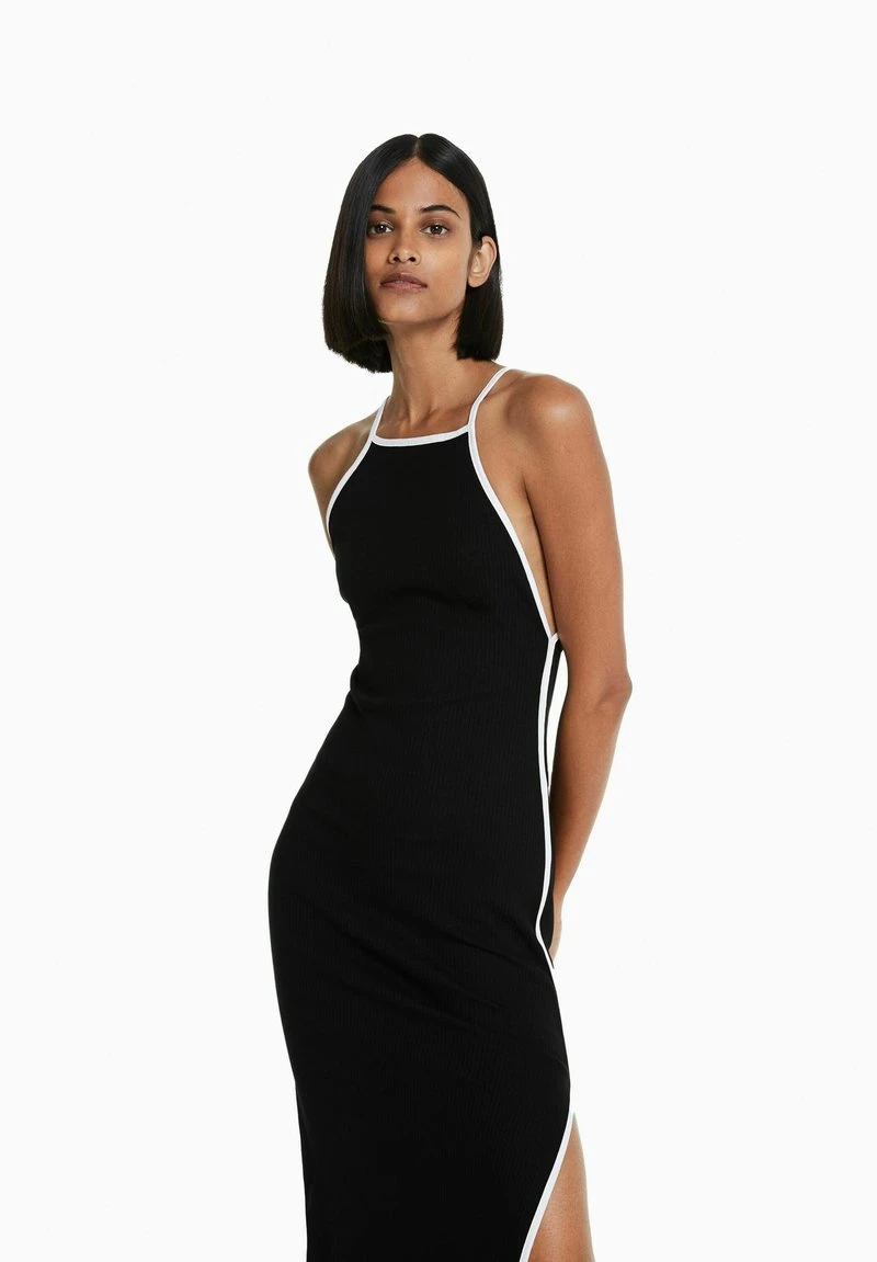 BERSHKA CONTRAST STRAPS - MIDI - Maxikleid - Black 7 BERSHKA CONTRAST STRAPS - MIDI - Maxikleid - Black – Bild 5