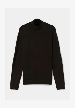 BERSHKA HIGH NECK - Strickpullover - Black -Bershka Verkaufsgeschäft b1ef09abc89043bdabe9740cf7c85242