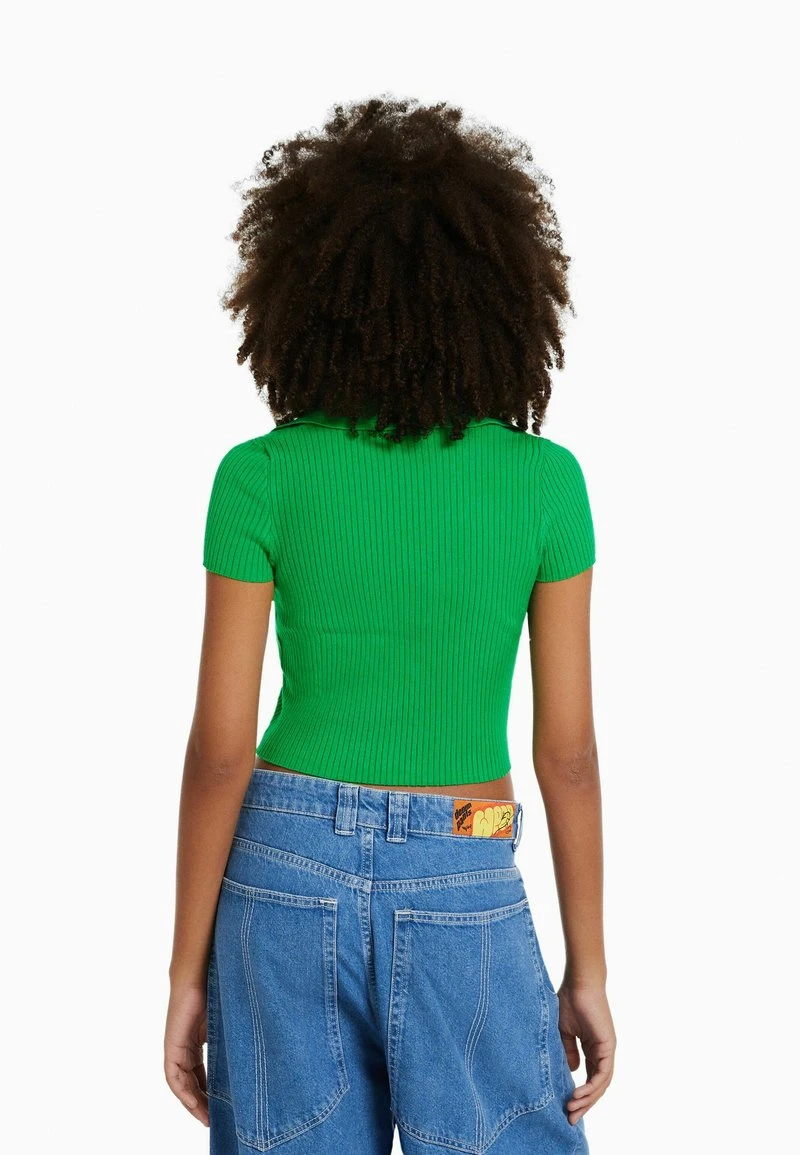 BERSHKA SHORT SLEEVE - Strickjacke - Evergreen 5 BERSHKA SHORT SLEEVE - Strickjacke - Evergreen – Bild 3