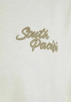 BERSHKA BOXY SHORT SLEEVE EMBROIDERY - T-Shirt Print - Off-white -Bershka Verkaufsgeschäft b3a6fed1f37b461ba718a41200386107