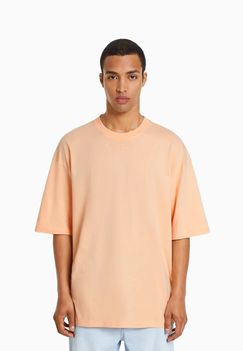 BERSHKA OVERSIZED SHORT SLEEVE - T-Shirt Basic - Mauve 3 BERSHKA OVERSIZED SHORT SLEEVE - T-Shirt Basic - Mauve