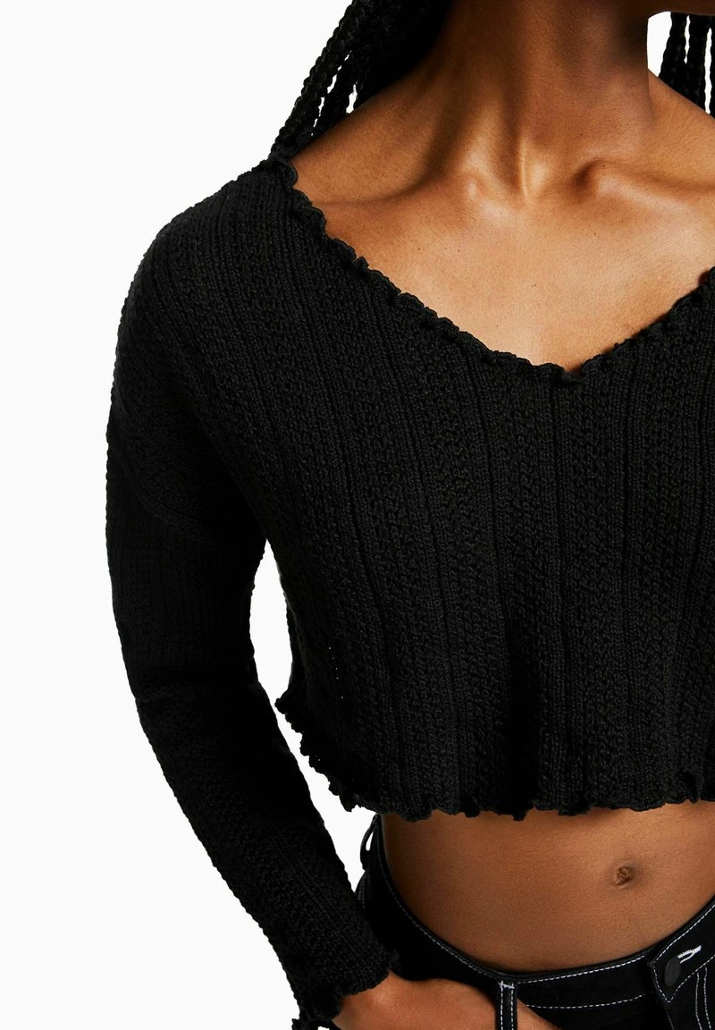 BERSHKA RUSTIC - Strickpullover - Black 6 BERSHKA RUSTIC - Strickpullover - Black – Bild 4