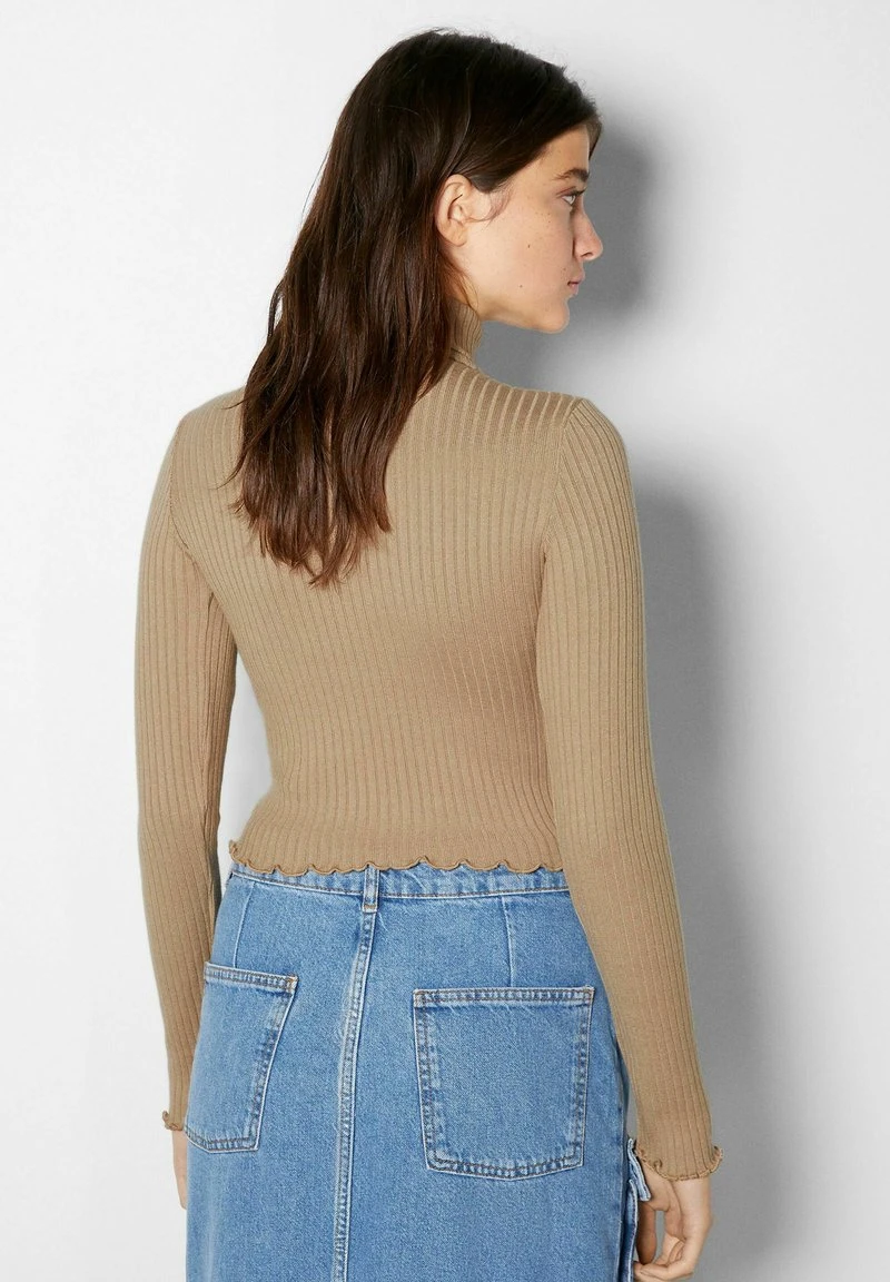 BERSHKA HIGH NECK - Strickpullover - Camel 5 BERSHKA HIGH NECK - Strickpullover - Camel – Bild 3