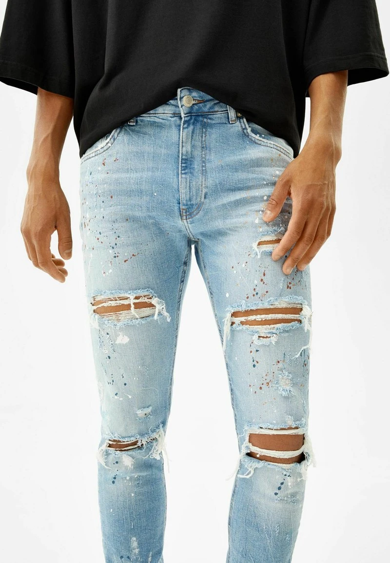 BERSHKA RIPPED - Jeans Skinny Fit - Lightblue Denim 6 BERSHKA RIPPED - Jeans Skinny Fit - Lightblue Denim – Bild 4
