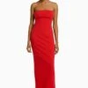 BERSHKA LONG - Maxikleid - Red -Bershka Verkaufsgeschäft b5918538be3e4107ad3ccc3870473c6f