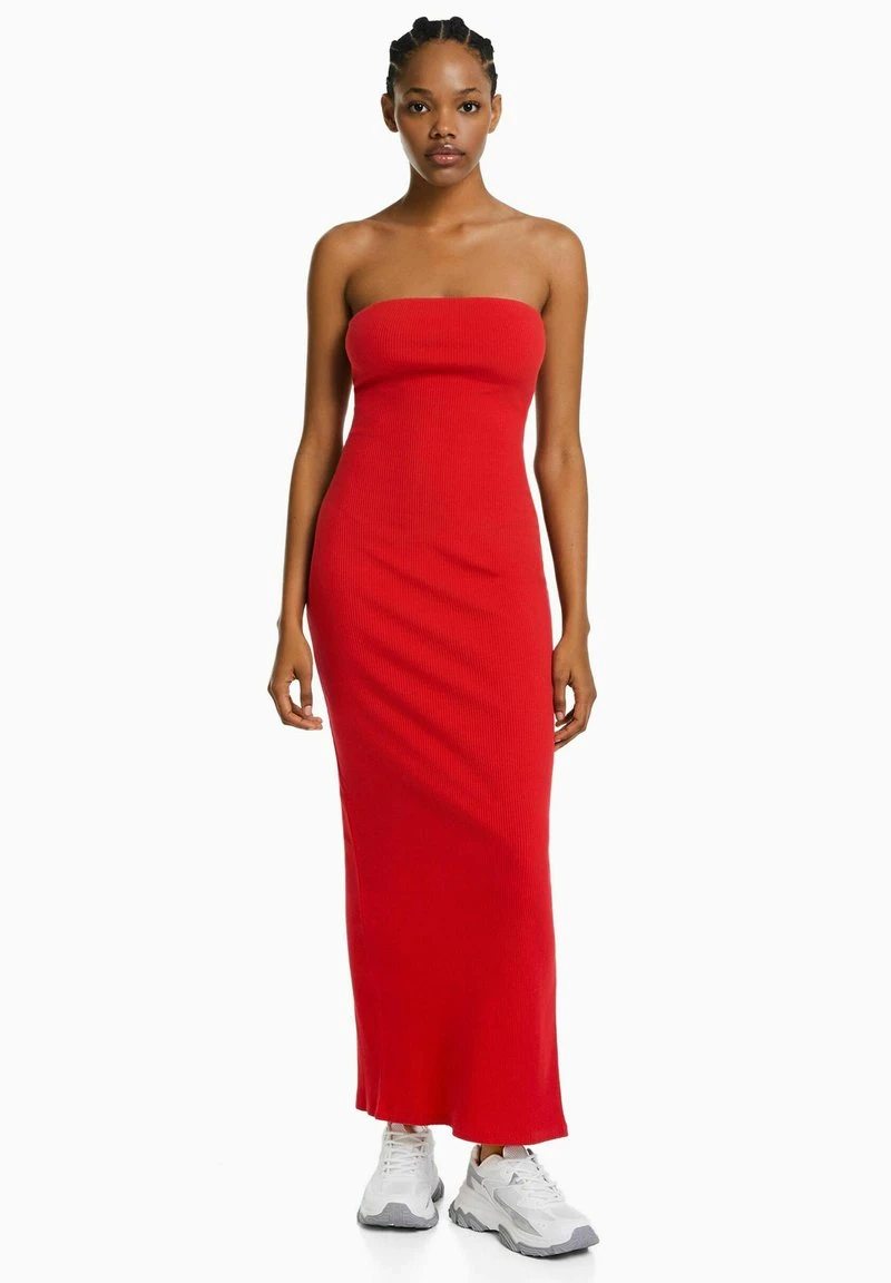 BERSHKA LONG - Maxikleid - Red 3 BERSHKA LONG - Maxikleid - Red
