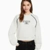 BERSHKA ROUND NECK CONTRAST - PRINT - Sweatshirt - White 2 BERSHKA ROUND NECK CONTRAST - PRINT - Sweatshirt - White -Bershka Verkaufsgeschäft b68426b22d4b4f17a2f882e48f32ebf5
