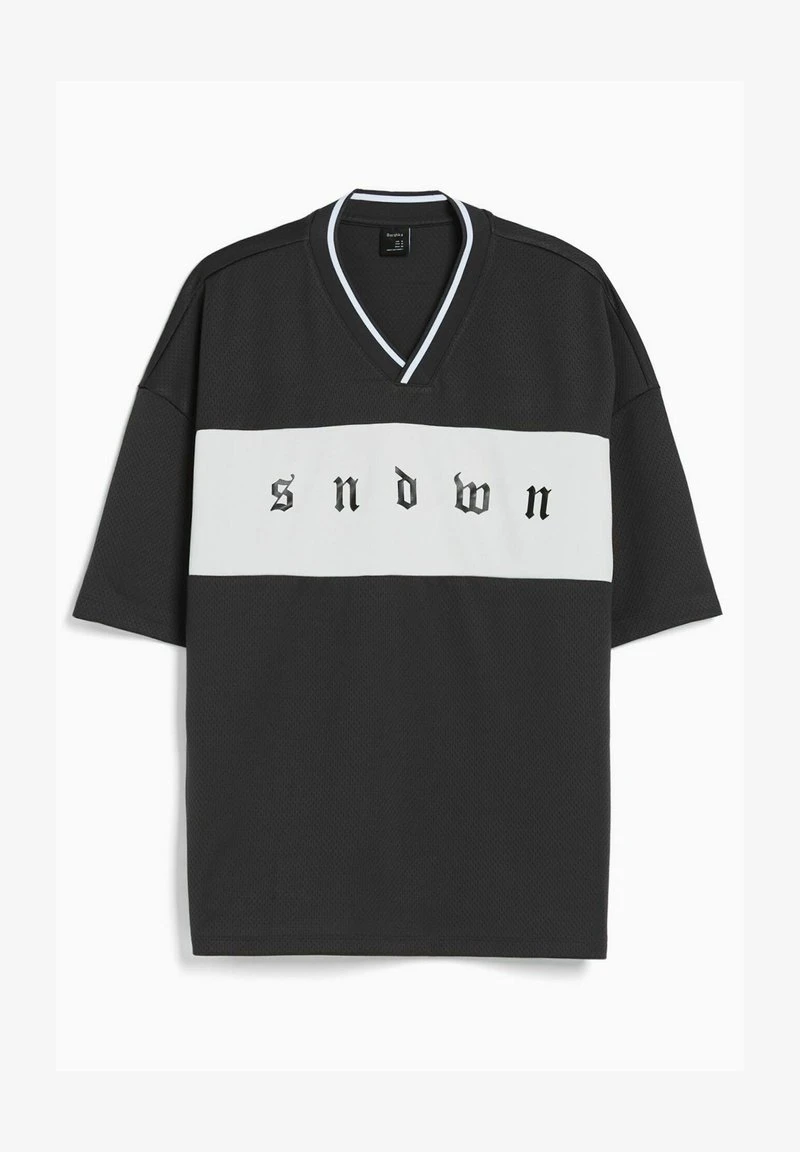 BERSHKA LOOSE FIT WITH SHORT SLEEVE - T-Shirt Print - Grey 7 BERSHKA LOOSE FIT WITH SHORT SLEEVE - T-Shirt Print - Grey – Bild 5