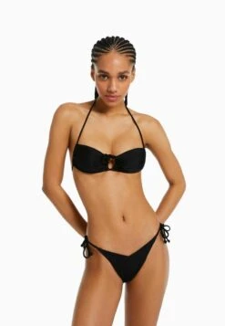 BERSHKA ADJUSTABLE - Bikini-Hose - Black