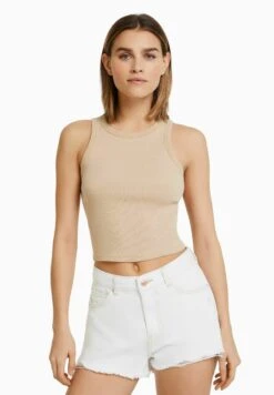 BERSHKA VINTAGE - Jeans Shorts - Off White