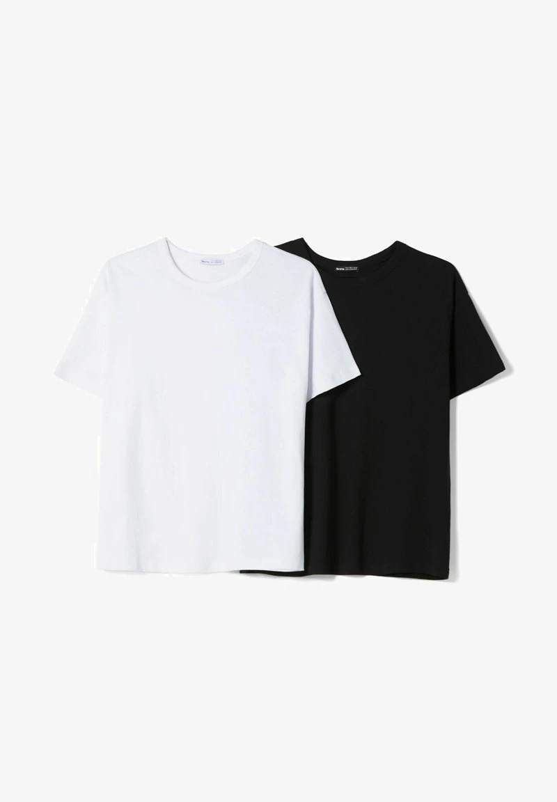 BERSHKA 2-PACK SHORT SLEEVE - T-Shirt Basic - White 7 BERSHKA 2-PACK SHORT SLEEVE - T-Shirt Basic - White – Bild 5