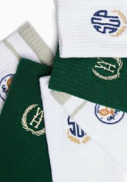 BERSHKA PACK OF 3 PAIRS EMBROIDERED VARSITY - Socken - Off White 11 BERSHKA PACK OF 3 PAIRS EMBROIDERED VARSITY - Socken - Off White -Bershka Verkaufsgeschäft bd2b1420f6654c699af8b489fc7e9e47