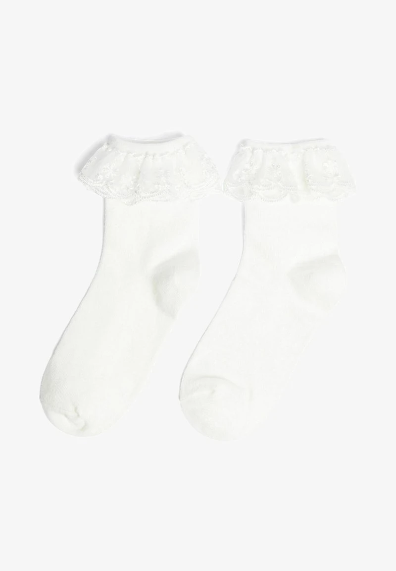 BERSHKA RUFFLED 03646486 - Socken - Offwhite 5 BERSHKA RUFFLED 03646486 - Socken - Offwhite – Bild 3