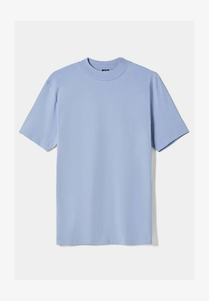 BERSHKA SHORT SLEEVE MOCK NECK - T-Shirt Basic - Dark Blue 7 BERSHKA SHORT SLEEVE MOCK NECK - T-Shirt Basic - Dark Blue – Bild 5