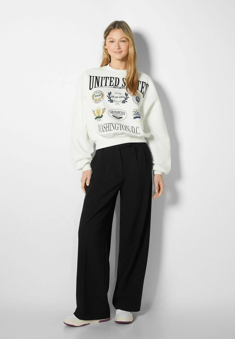 BERSHKA EMBROIDERED - Sweatshirt - Off White 4 BERSHKA EMBROIDERED - Sweatshirt - Off White – Bild 2