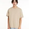 BERSHKA SHORT SLEEVE - T-Shirt Basic - Camel -Bershka Verkaufsgeschäft c17c567d582f43489fe5780ac983e63b