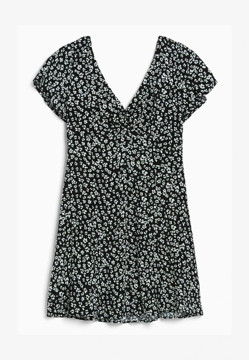 BERSHKA VOLUMINOUS MINI SHORT SLEEVE - Freizeitkleid - Black 7 BERSHKA VOLUMINOUS MINI SHORT SLEEVE - Freizeitkleid - Black – Bild 5