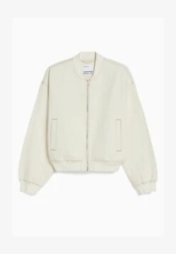 BERSHKA WITH CONTRAST THREAD - Jeansjacke - White -Bershka Verkaufsgeschäft c2ab2c41ff2b4bd9a5b7ee769219b991