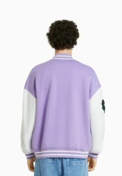 BERSHKA EMBROIDERED FLORAL - Bomberjacke - Mottled Purple -Bershka Verkaufsgeschäft c5f36f0e6e9d4d2398d486ecfdb7dbab