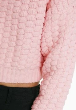 BERSHKA TEXTURED - Strickpullover - Light Pink -Bershka Verkaufsgeschäft c6fd63b110f04cfba0fe02d74537bdb2