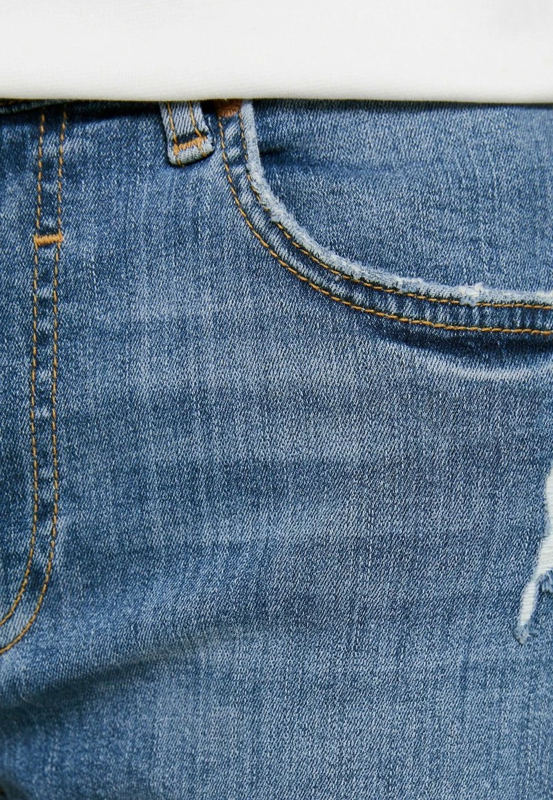 BERSHKA SUPER RIPPED - Jeans Slim Fit - Dark Blue 7 BERSHKA SUPER RIPPED - Jeans Slim Fit - Dark Blue – Bild 5