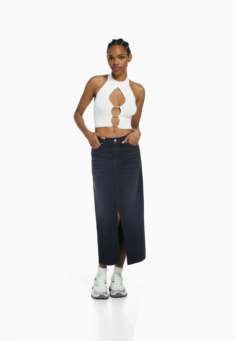 BERSHKA DETAIL HALTER - Top - Off White 4 BERSHKA DETAIL HALTER - Top - Off White – Bild 2