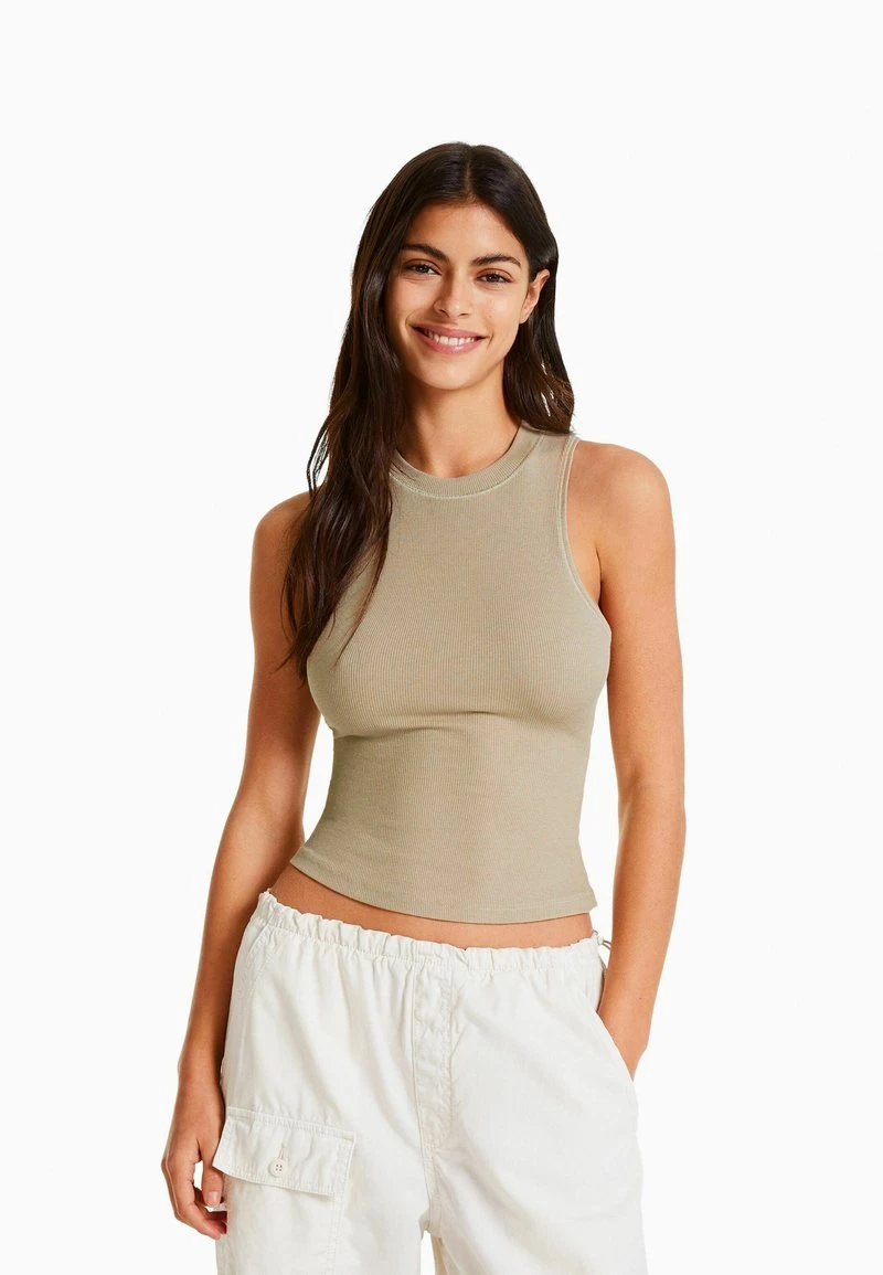 BERSHKA Top - Camel 3 BERSHKA Top - Camel