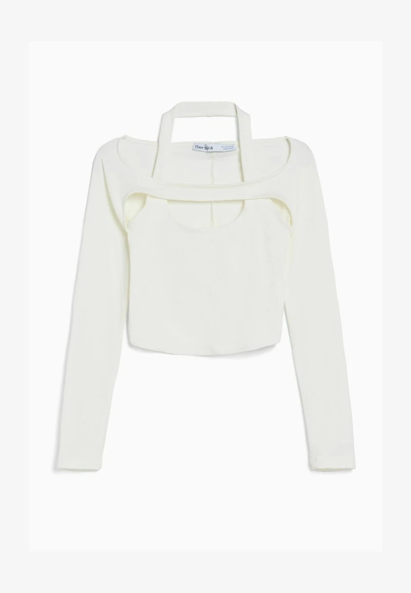 BERSHKA WITH DETAIL - Langarmshirt - Off-white 7 BERSHKA WITH DETAIL - Langarmshirt - Off-white – Bild 5