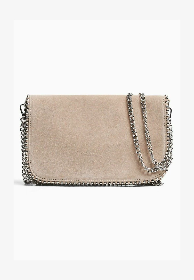 BERSHKA WITH DOUBLE STRAP AND METAL DETAILS - Umhängetasche - Beige 4 BERSHKA WITH DOUBLE STRAP AND METAL DETAILS - Umhängetasche - Beige – Bild 2