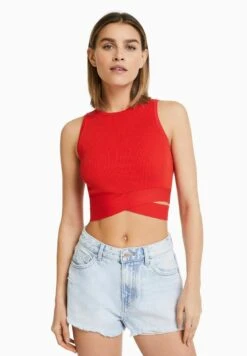 BERSHKA VINTAGE - Jeans Shorts - Light Blue