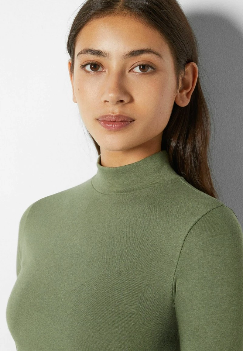 BERSHKA HIGH NECK - Langarmshirt - Khaki 6 BERSHKA HIGH NECK - Langarmshirt - Khaki – Bild 4