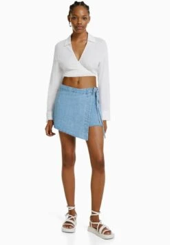 BERSHKA KNOTTED - Wickelrock - Light Blue Denim 9 BERSHKA KNOTTED - Wickelrock - Light Blue Denim -Bershka Verkaufsgeschäft cf3bc4869dbb4c3bb9cdef9ffe388bc2