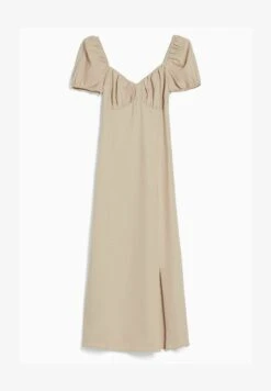 BERSHKA SHORT SLEEVE MIDI - Freizeitkleid - Sand -Bershka Verkaufsgeschäft d081720b948942d7a737de24e4501d61