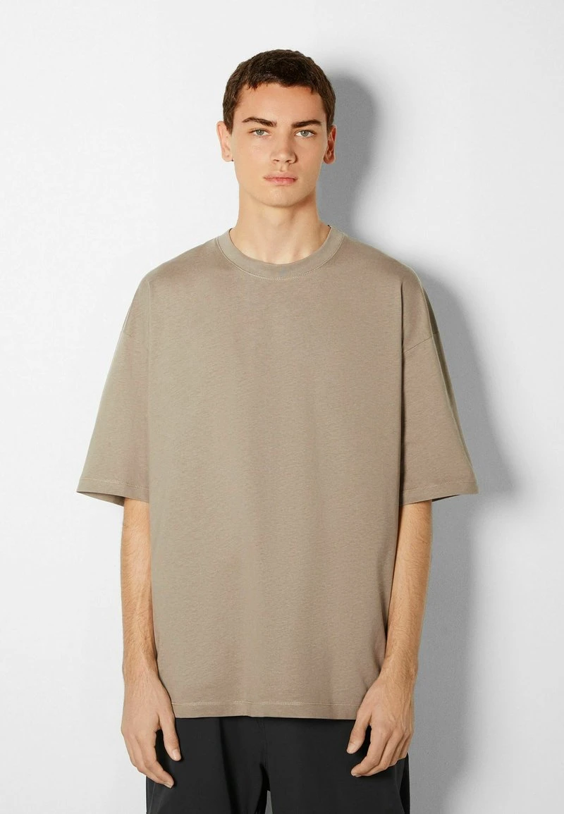 BERSHKA OVERSIZED SHORT SLEEVE - T-Shirt Basic - Grey 3 BERSHKA OVERSIZED SHORT SLEEVE - T-Shirt Basic - Grey
