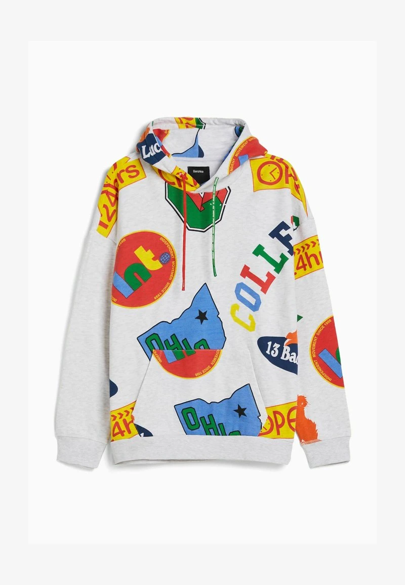 BERSHKA PRINTED - Kapuzenpullover - Mottled Grey 7 BERSHKA PRINTED - Kapuzenpullover - Mottled Grey – Bild 5