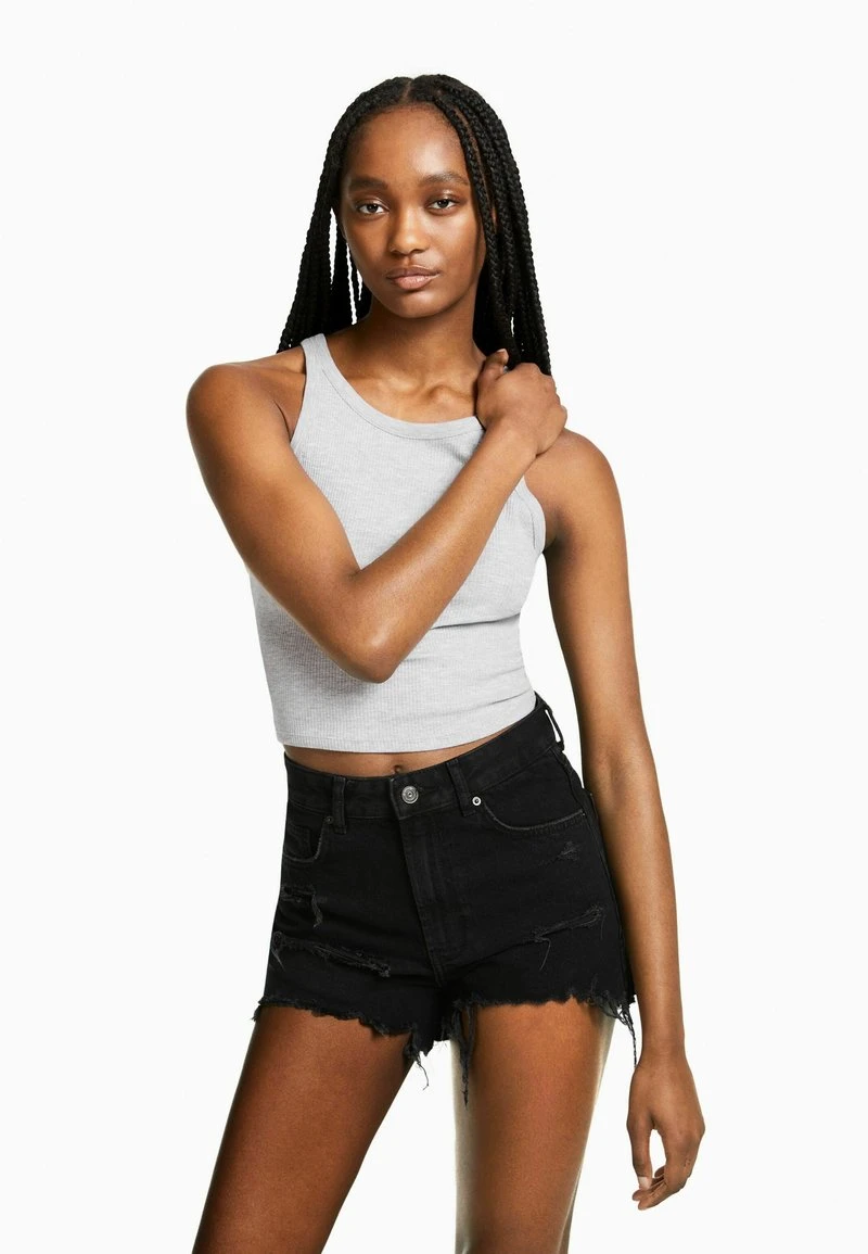 BERSHKA RIPPED WITH POCKETS - Jeans Shorts - Black 3 BERSHKA RIPPED WITH POCKETS - Jeans Shorts - Black